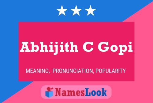 Abhijith C Gopi Name Poster