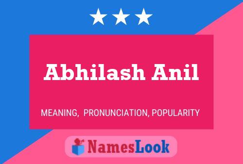 Abhilash Anil Name Poster