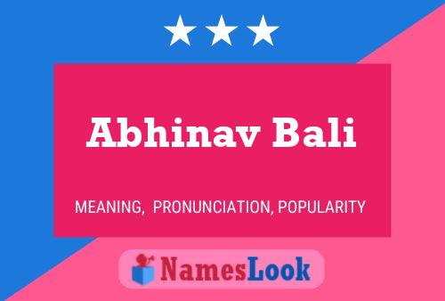 Abhinav Bali Name Poster