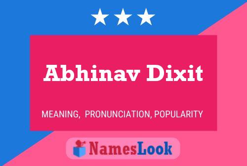 Abhinav Dixit Name Poster