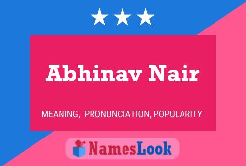 Abhinav Nair Name Poster