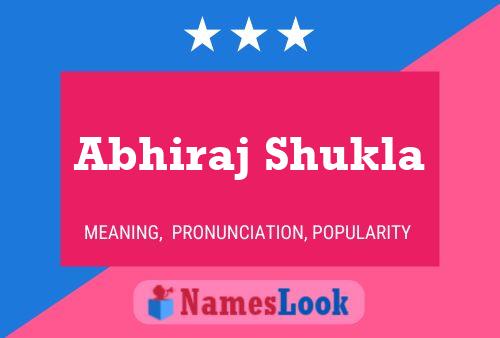 Abhiraj Shukla Name Poster