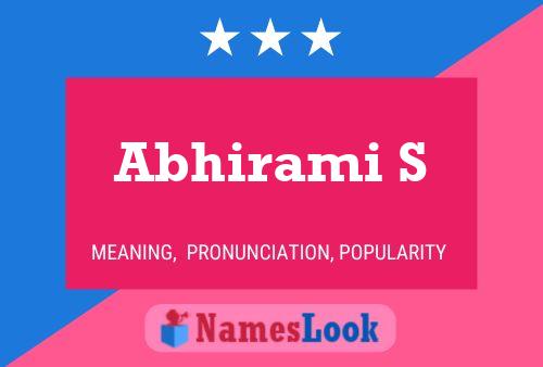 Abhirami S Name Poster