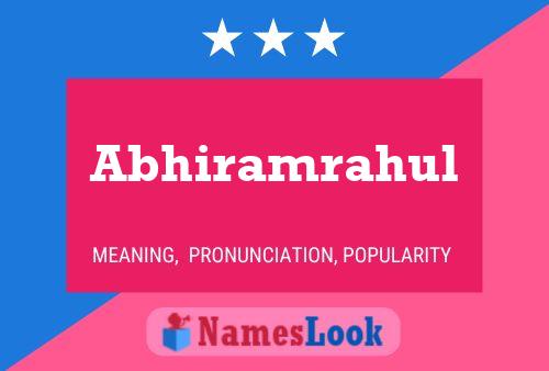 Abhiramrahul Name Poster