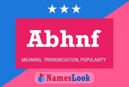 Abhnf Name Poster