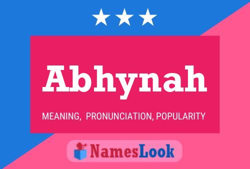 Abhynah Name Poster