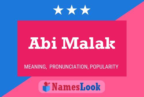 Abi Malak Name Poster