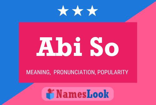 Abi So Name Poster