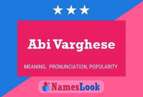 Abi Varghese Name Poster