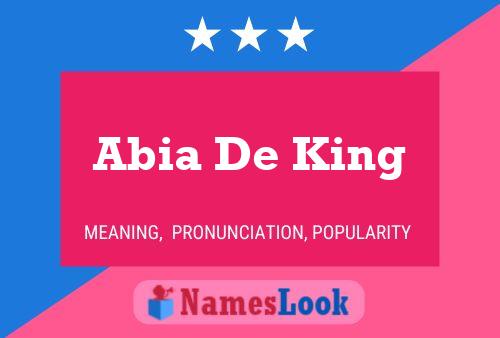 Abia De King Name Poster