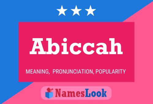 Abiccah Name Poster