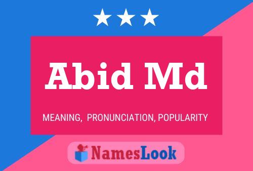 Abid Md Name Poster