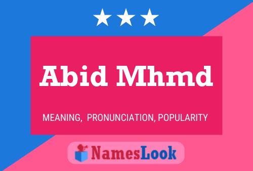 Abid Mhmd Name Poster