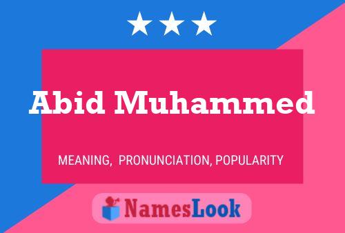 Abid Muhammed Name Poster