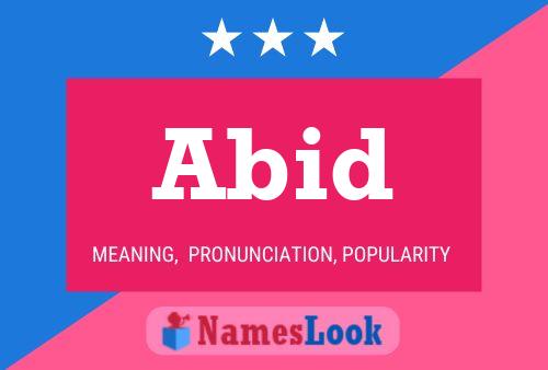 Abid Name Poster