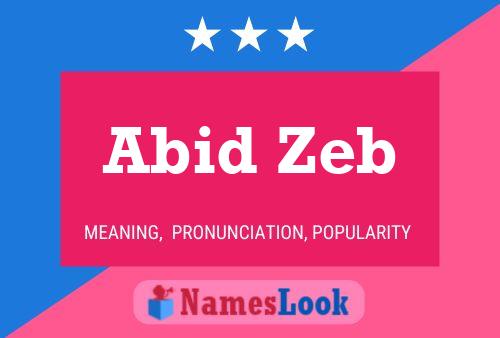 Abid Zeb Name Poster