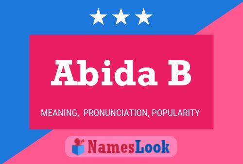 Abida B Name Poster