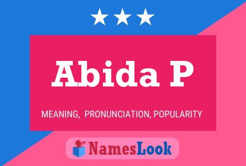 Abida P Name Poster