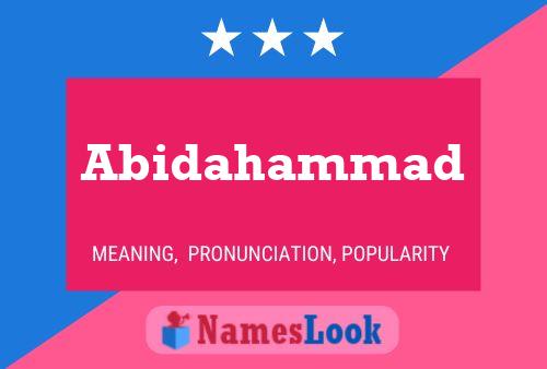 Abidahammad Name Poster