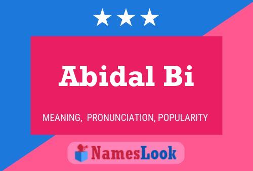 Abidal Bi Name Poster