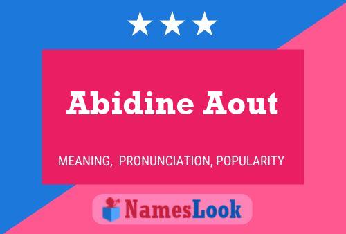 Abidine Aout Name Poster