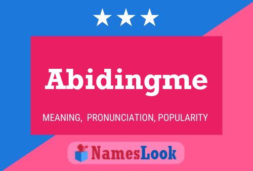 Abidingme Name Poster