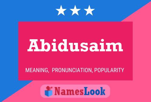 Abidusaim Name Poster