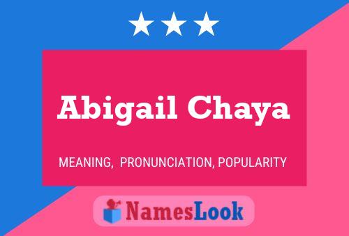 Abigail Chaya Name Poster