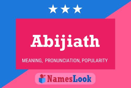 Abijiath Name Poster