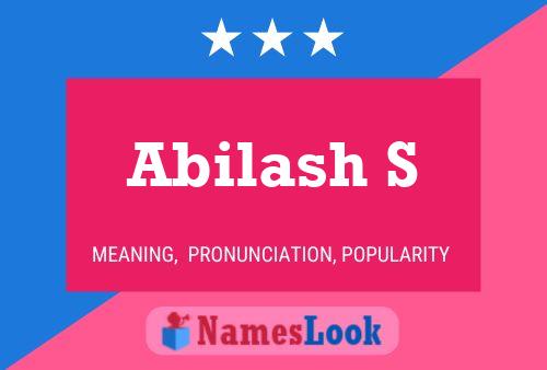 Abilash S Name Poster