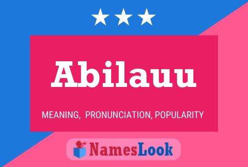 Abilauu Name Poster