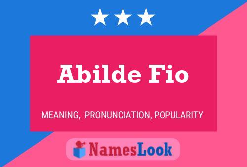 Abilde Fio Name Poster