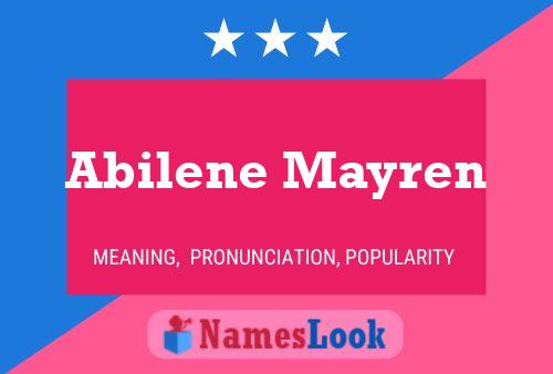 Abilene Mayren Name Poster