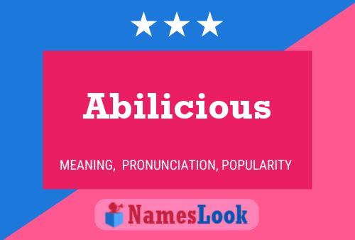 Abilicious Name Poster