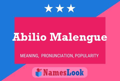 Abilio Malengue Name Poster