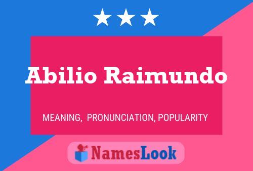 Abilio Raimundo Name Poster