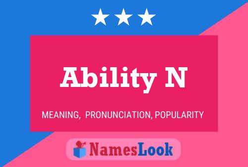 Ability N Name Poster