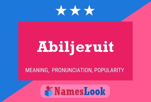 Abiljeruit Name Poster