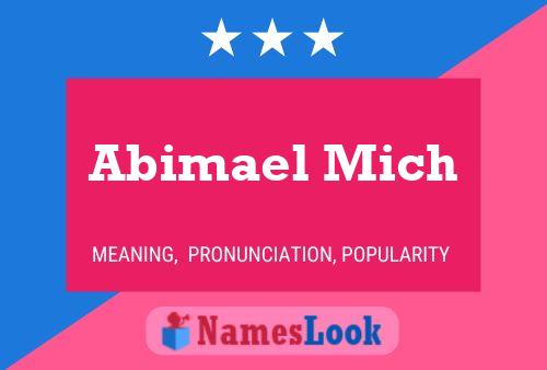 Abimael Mich Name Poster