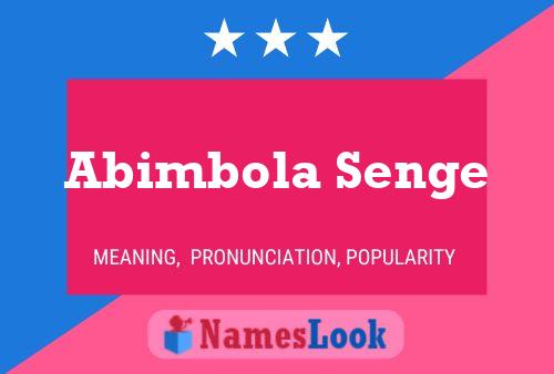 Abimbola Senge Name Poster