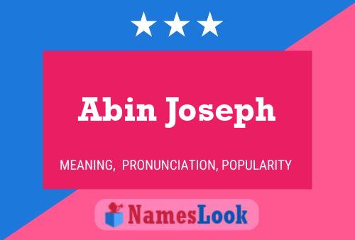 Abin Joseph Name Poster