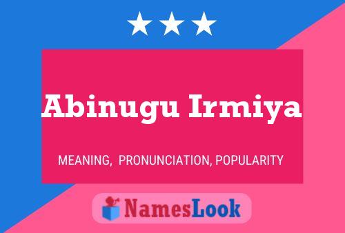 Abinugu Irmiya Name Poster