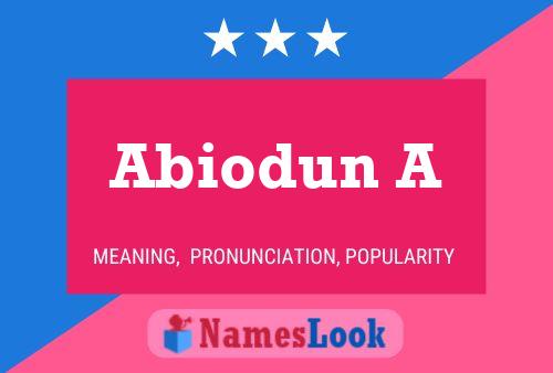 Abiodun A Name Poster