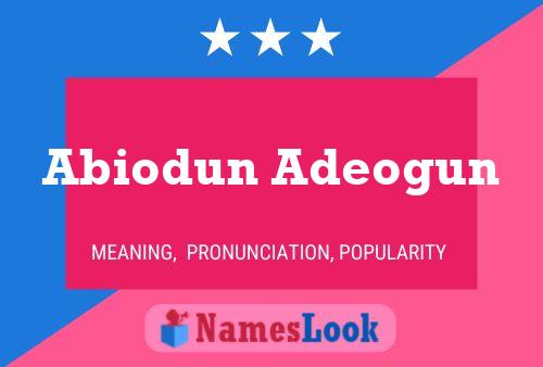 Abiodun Adeogun Name Poster