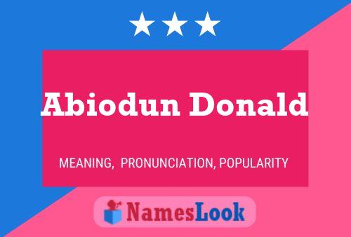 Abiodun Donald Name Poster