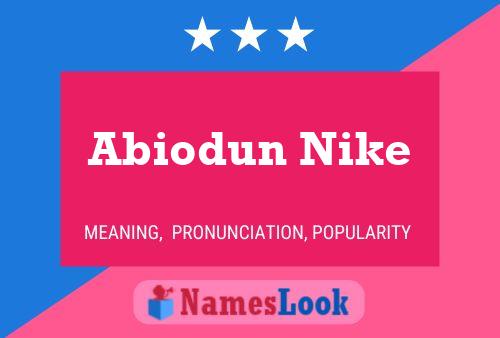 Abiodun Nike Name Poster