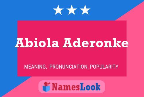 Abiola Aderonke Name Poster