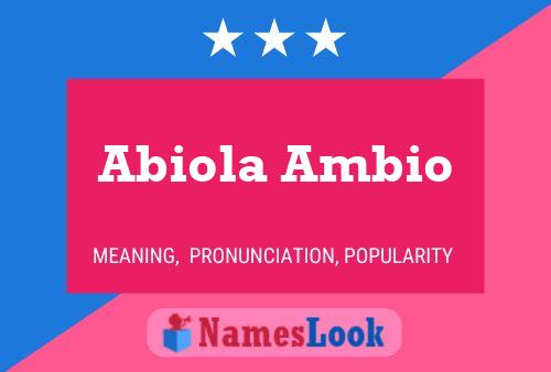 Abiola Ambio Name Poster