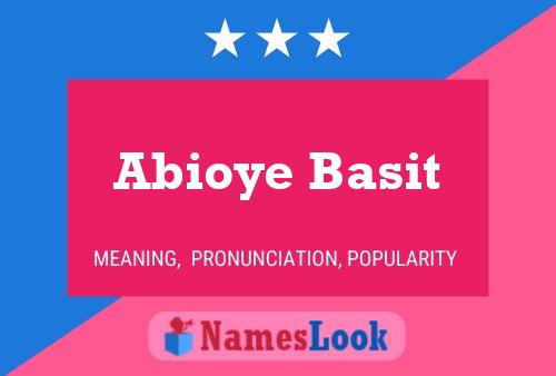 Abioye Basit Name Poster