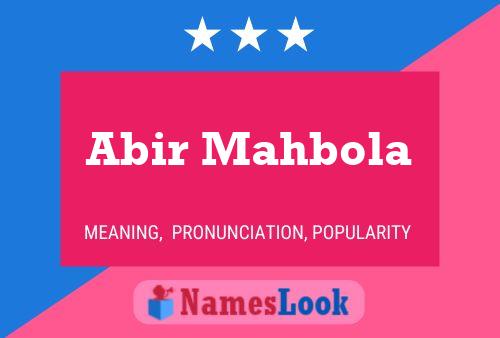 Abir Mahbola Name Poster